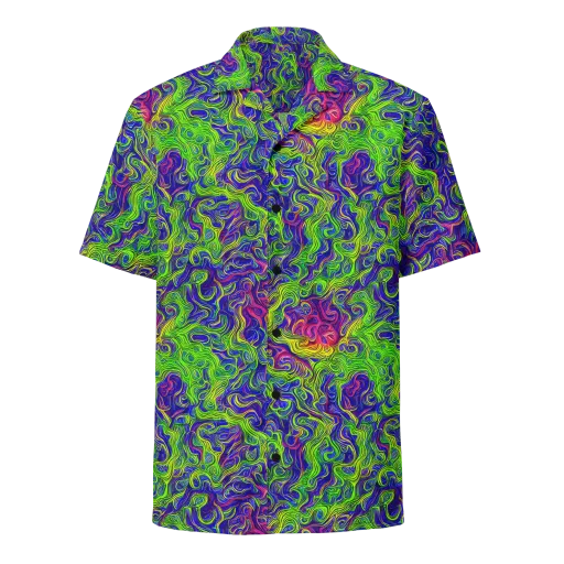 Cosmic Contour on a Button Shirt