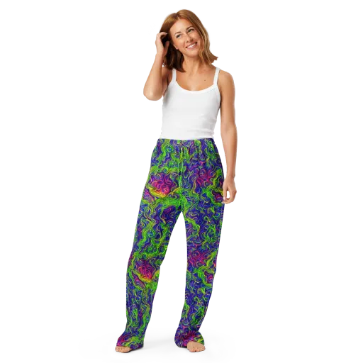 Cosmic Contour on a Women's Pajama Pants