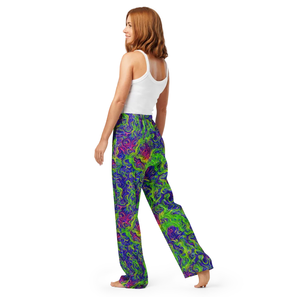 Cosmic Contour on Women's Pajama Pants — Back