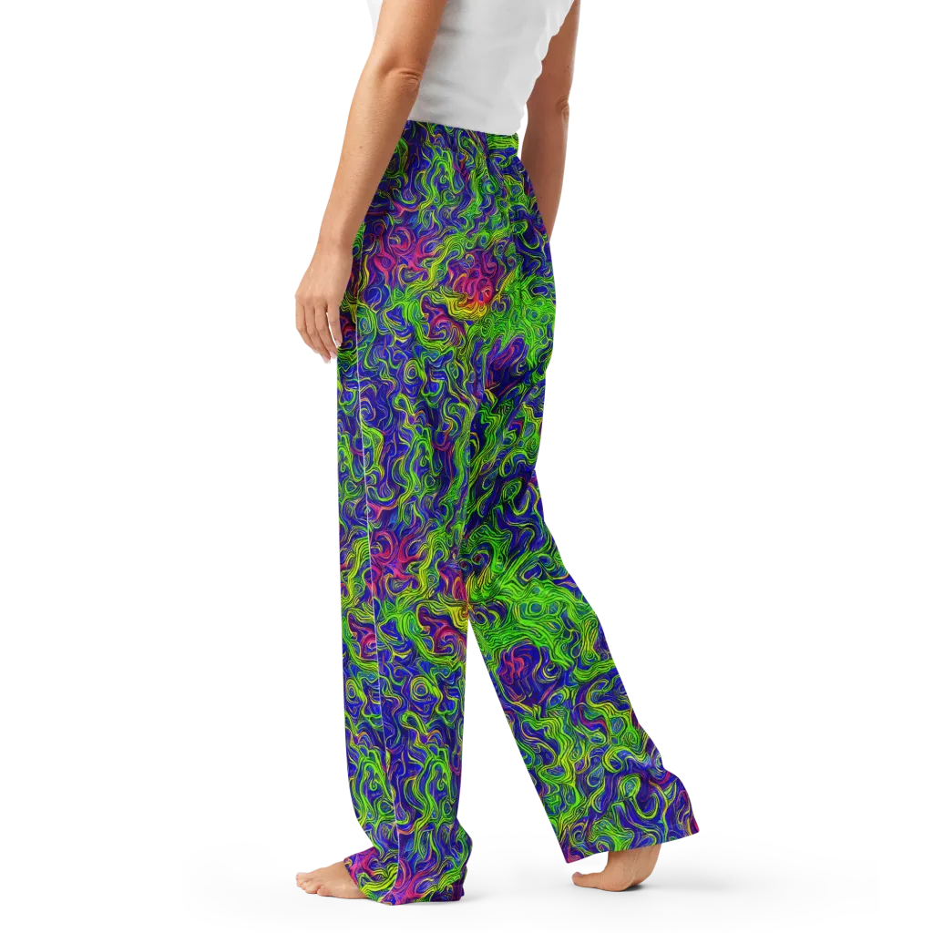 Cosmic Contour on Women's Pajama Pants — Left
