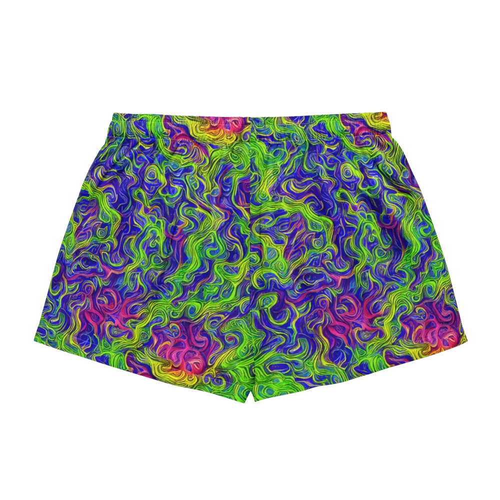Cosmic Contour on Women's Pajama Shorts — Back