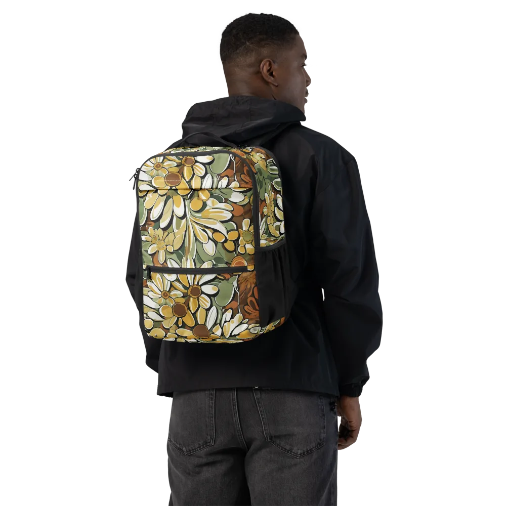 Golden Garden on Utility Backpack — Back