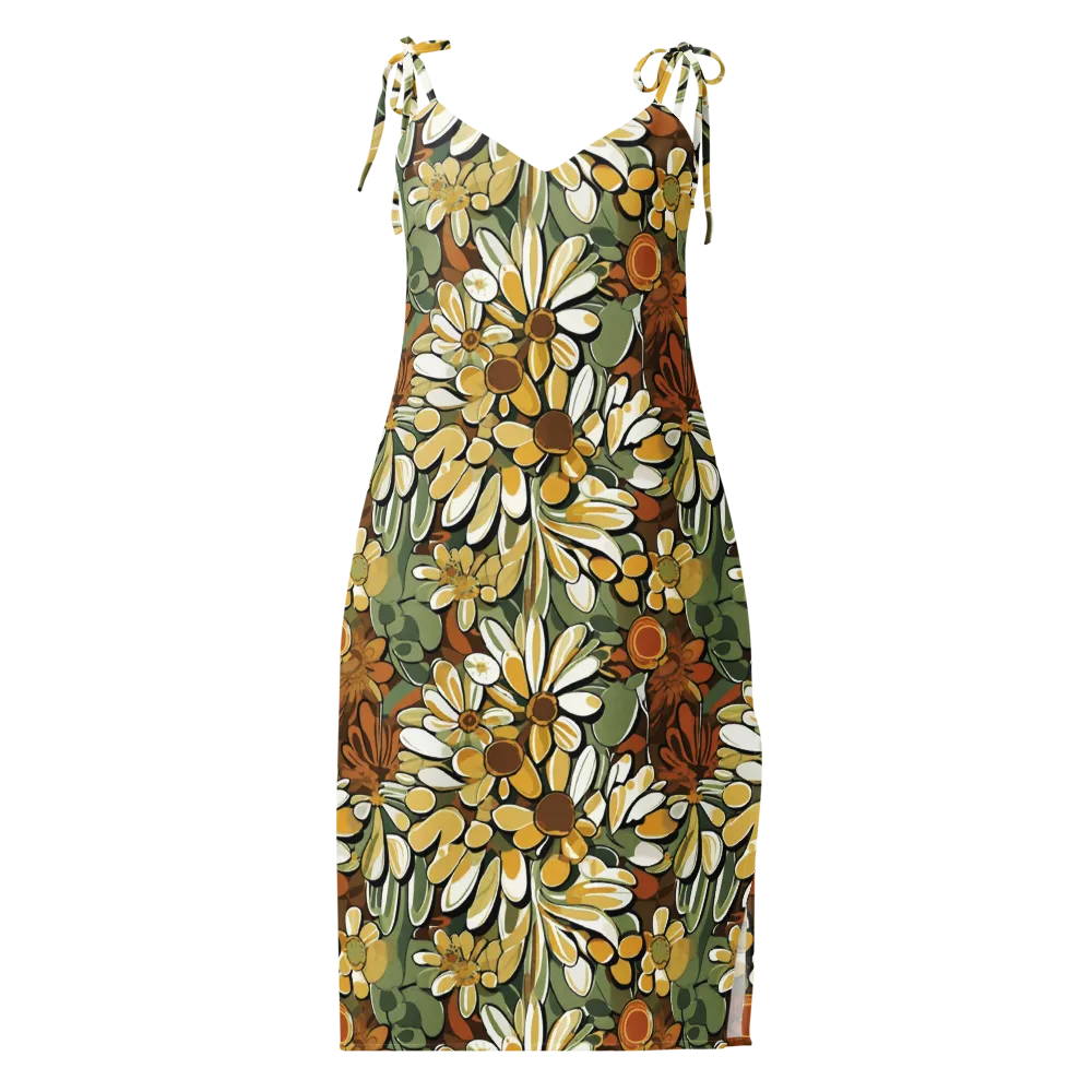 Golden Garden on Slip Dress — Front