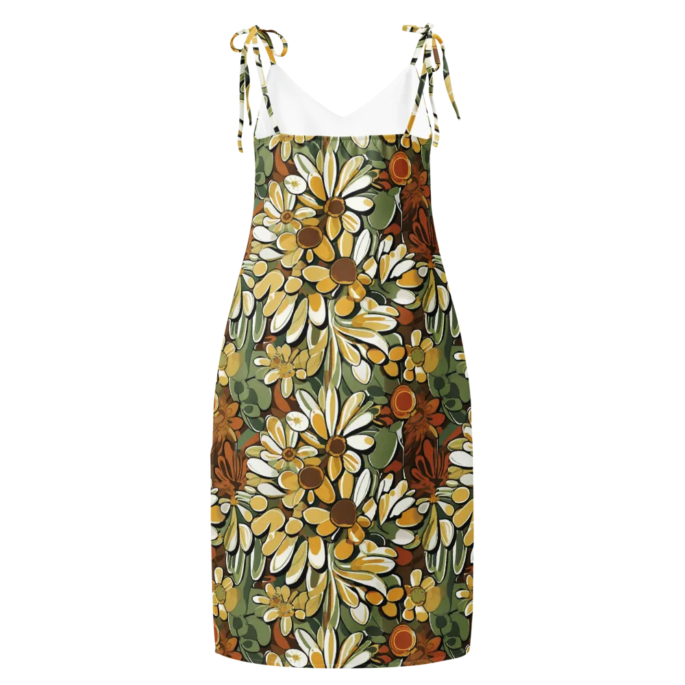 Golden Garden on Slip Dress — Back