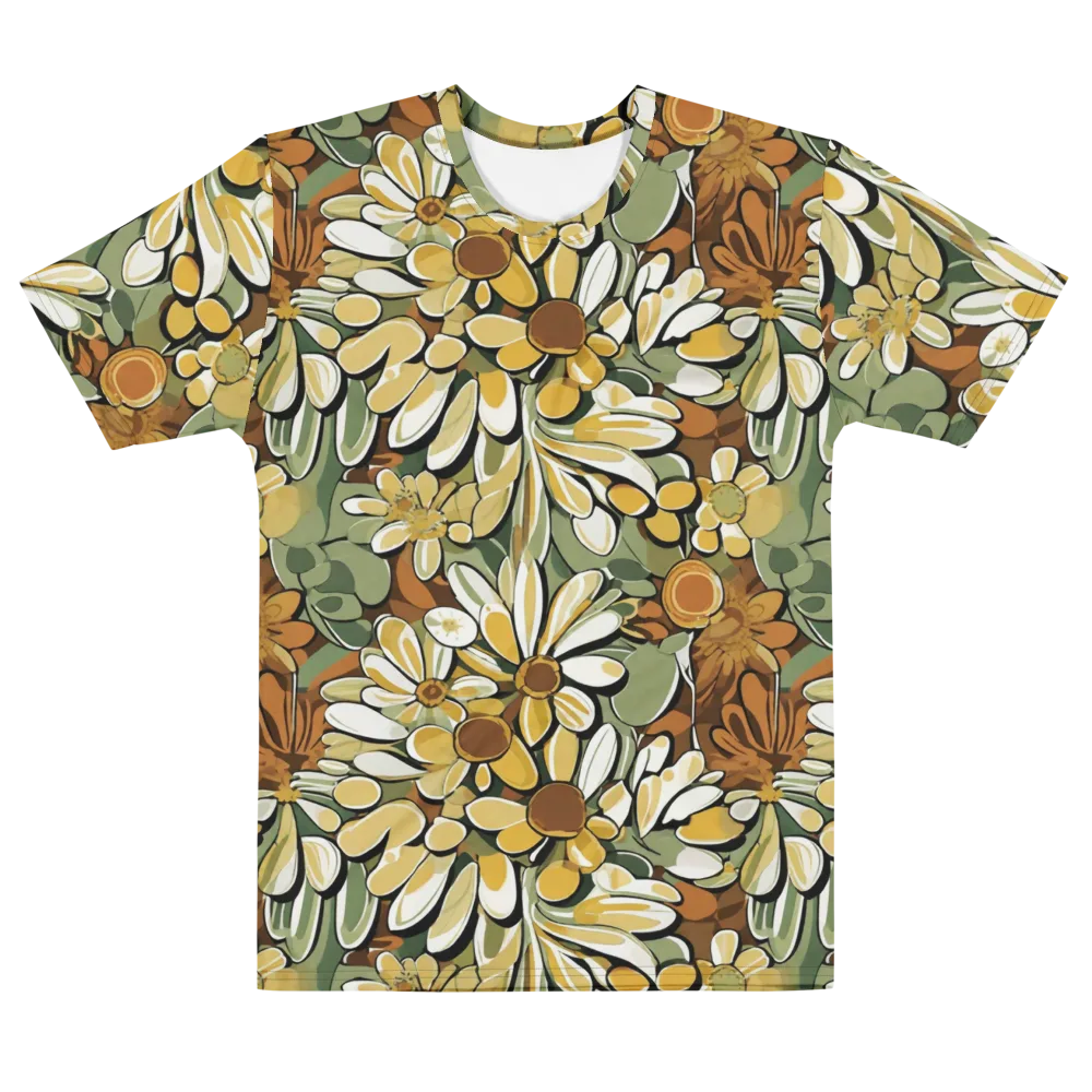 Golden Garden on Men's Cotton Crew Neck T-Shirt — Front