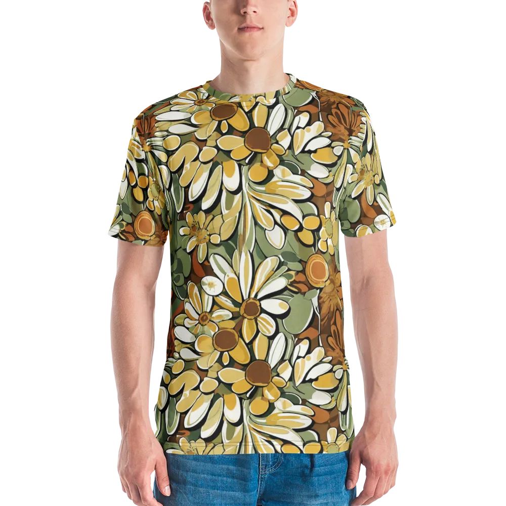 Golden Garden on Men's Crew Neck T-Shirt — Front