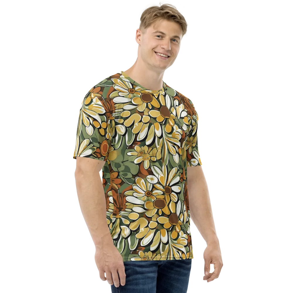 Golden Garden on Men's Crew Neck T-Shirt — Right