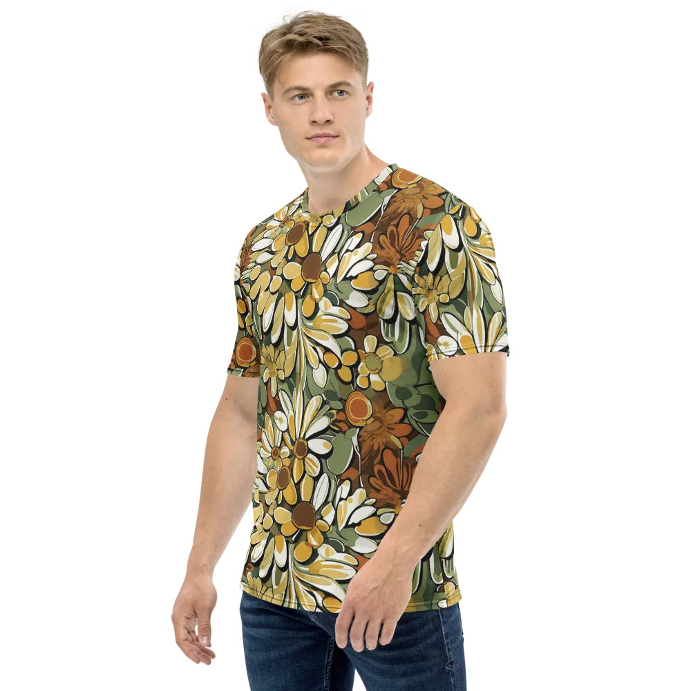 Golden Garden on Men's Crew Neck T-Shirt — Left