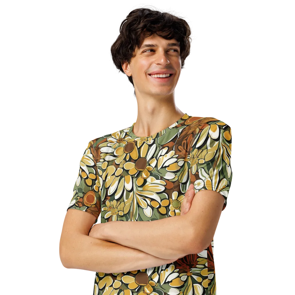 Golden Garden on Men's Crew Neck T-Shirt — Left Front