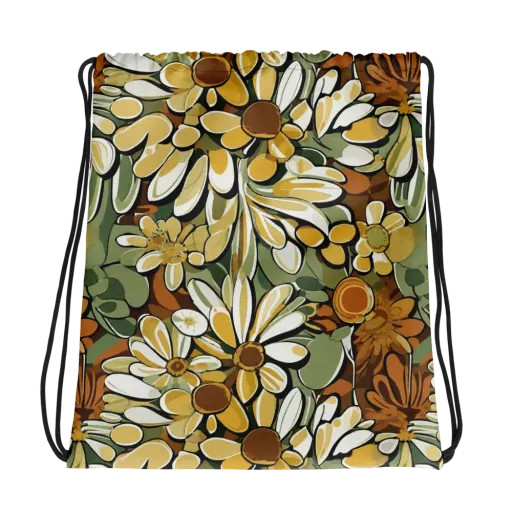 Golden Garden on a Drawstring Bag