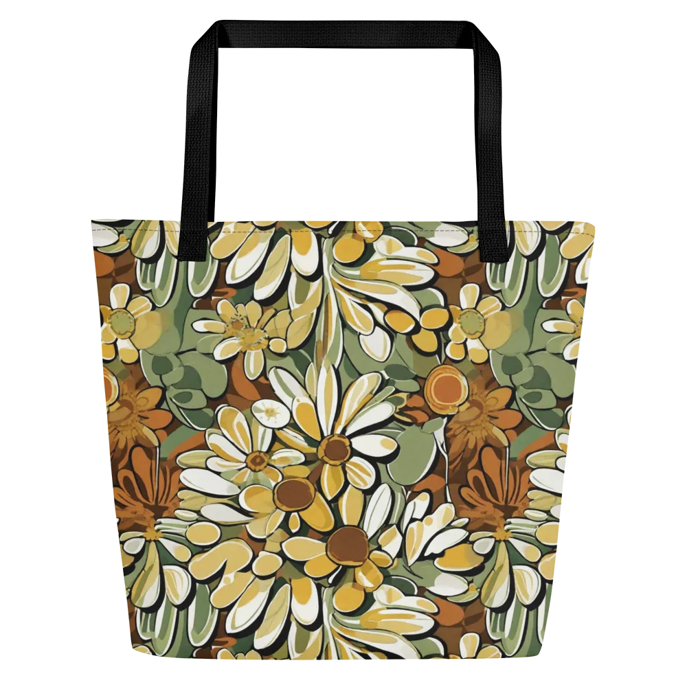 Golden Garden on Large Tote Bag W/ Pocket — Front