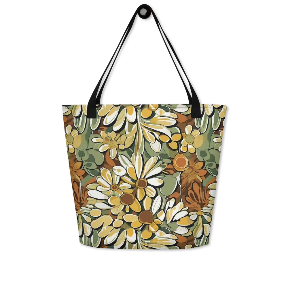 Golden Garden on Large Tote Bag W/ Pocket — Front
