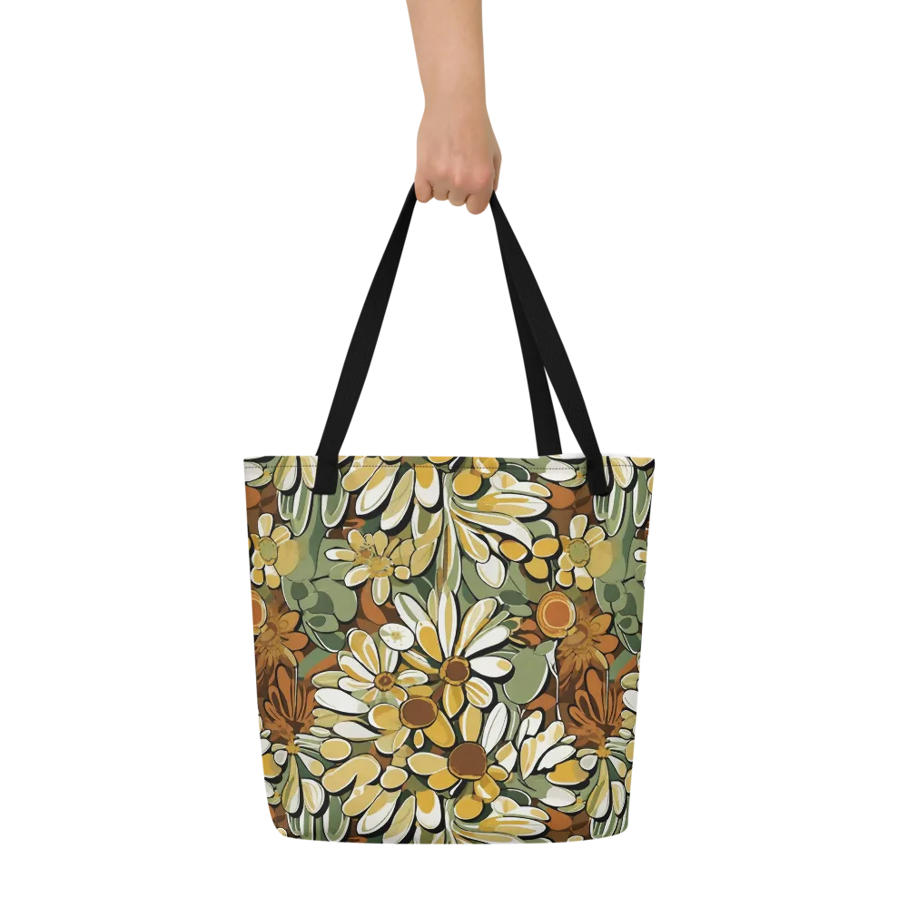 Golden Garden on Large Tote Bag W/ Pocket — Front