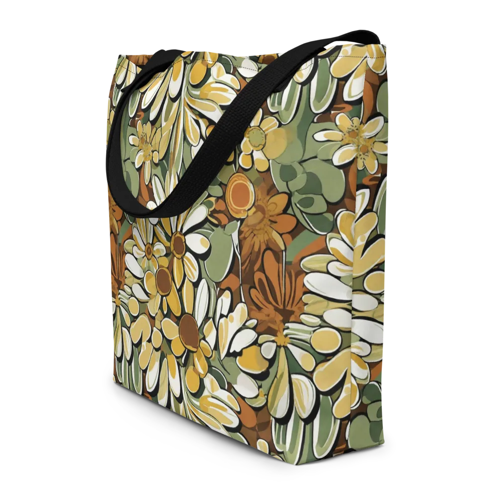 Golden Garden on Large Tote Bag W/ Pocket — Front