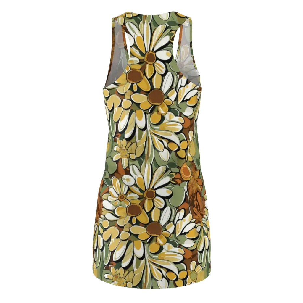 Golden Garden on Racerback Dress — Back