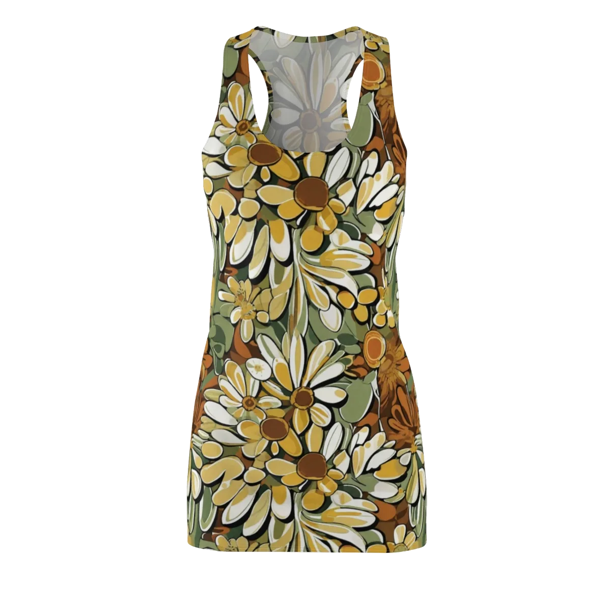 Golden Garden on Racerback Dress — Front