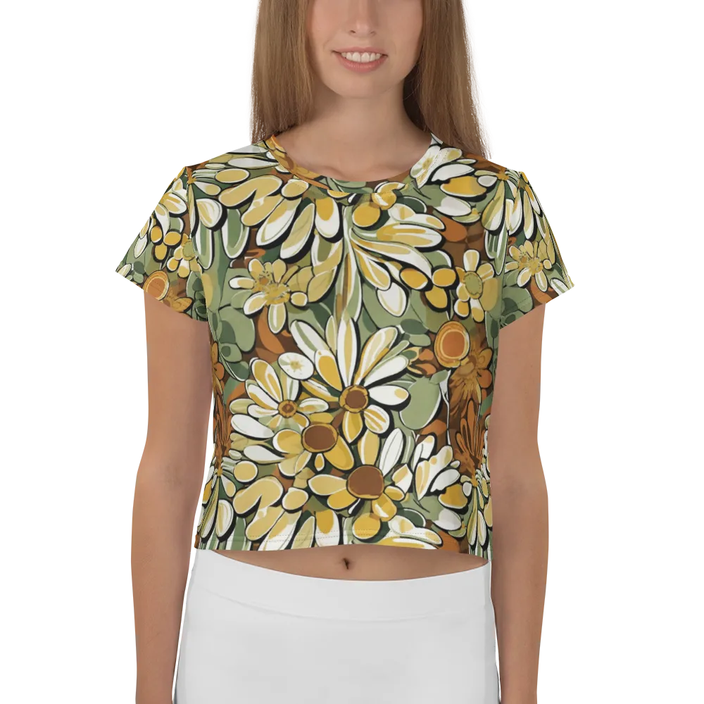 Golden Garden on Crop Tee — Front