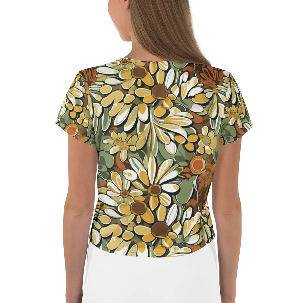 Golden Garden on Crop Tee — Back