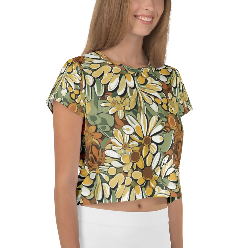 Golden Garden on Crop Tee — Right