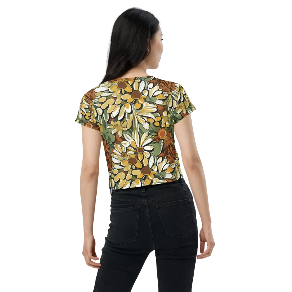 Golden Garden on Crop Tee — Back