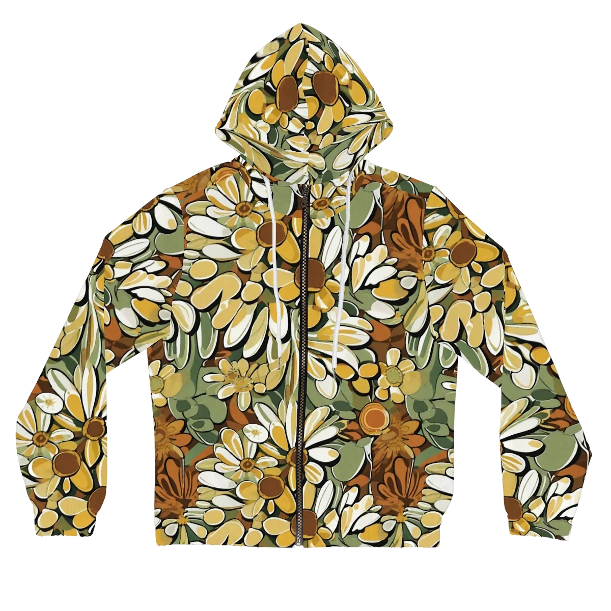 Golden Garden on Women's Full-Zip Hoodie — Front