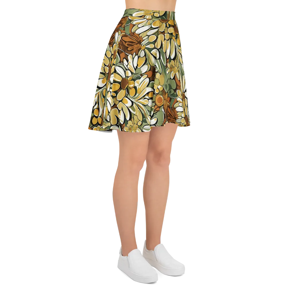 Golden Garden on Skater Skirt — Right