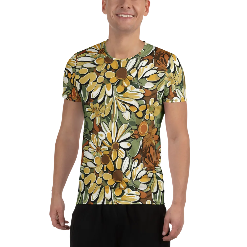 Golden Garden on Men's Athletic T-Shirt — Front