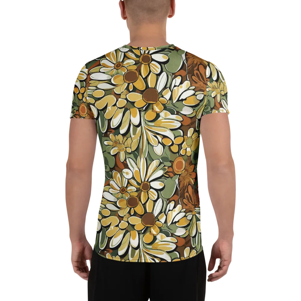 Golden Garden on Men's Athletic T-Shirt — Back