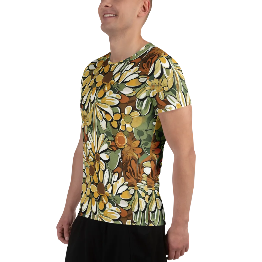 Golden Garden on Men's Athletic T-Shirt — Left