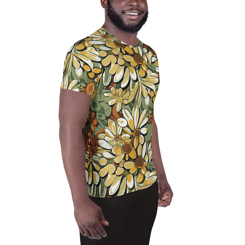 Golden Garden on Men's Athletic T-Shirt — Right