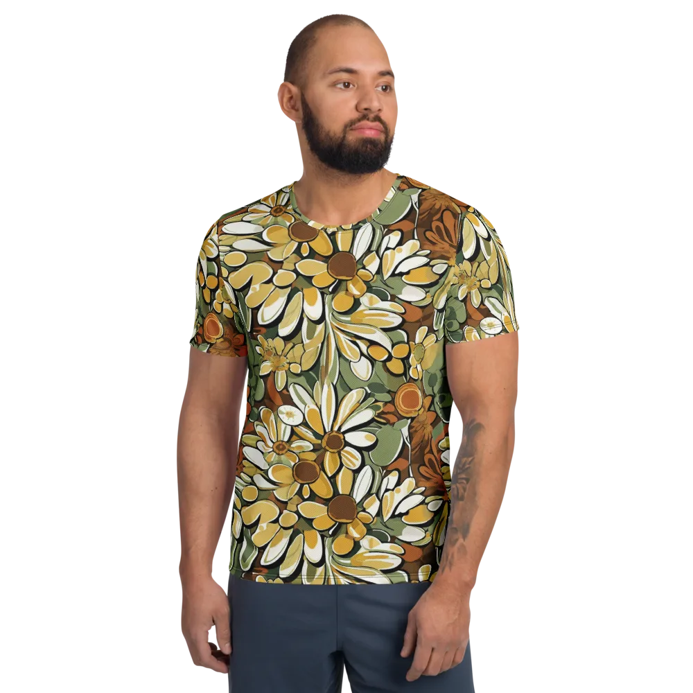 Golden Garden on Men's Athletic T-Shirt — Front