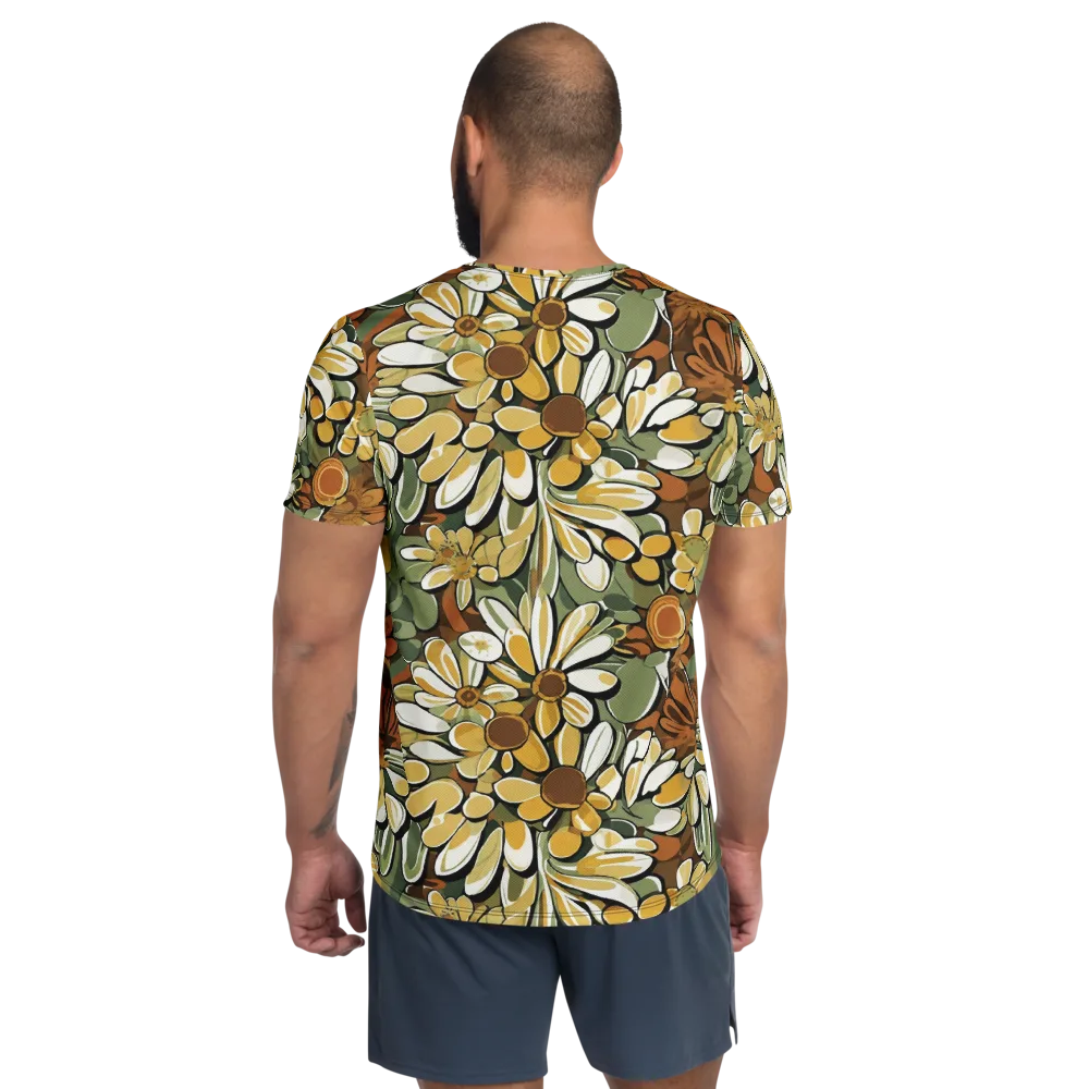 Golden Garden on Men's Athletic T-Shirt — Back
