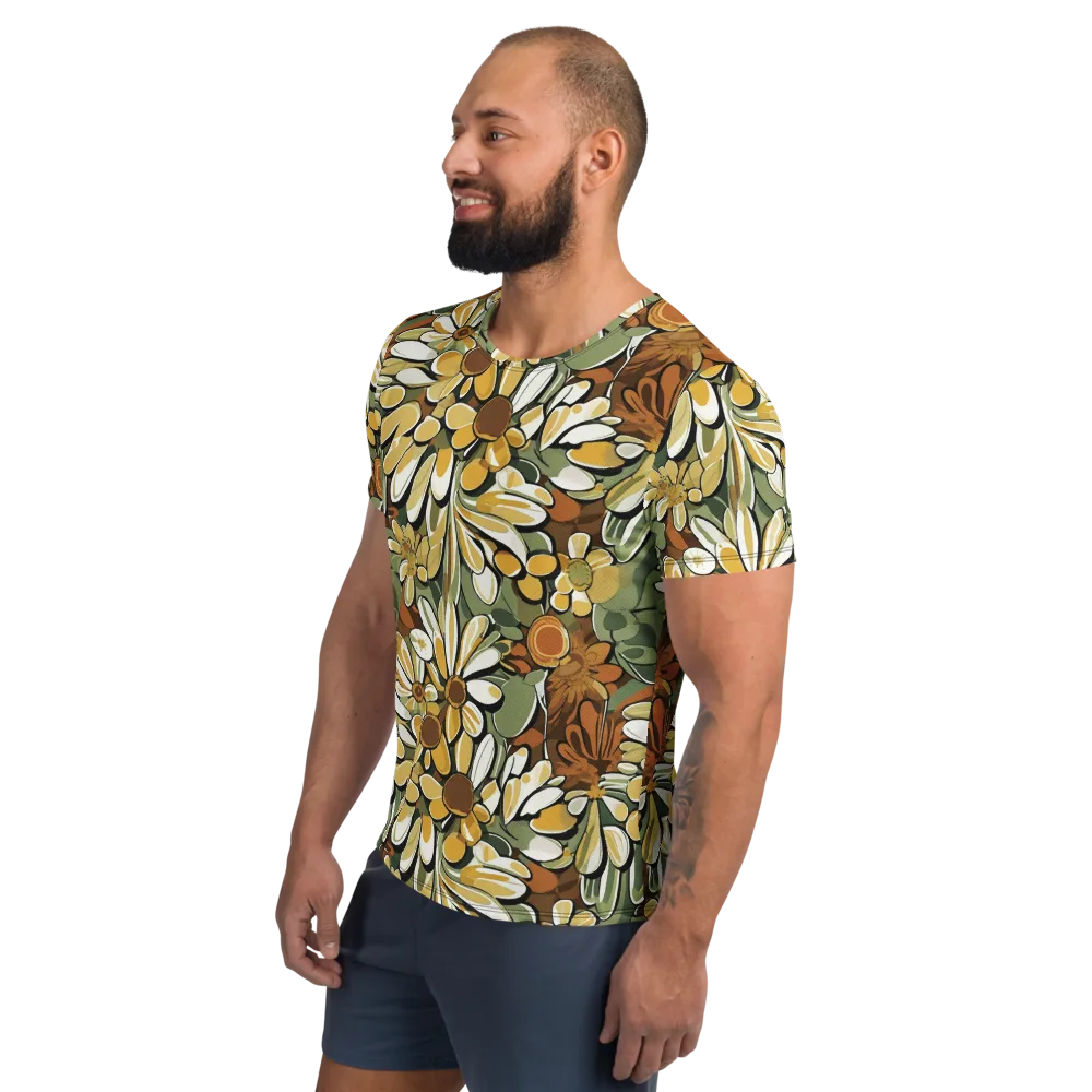 Golden Garden on Men's Athletic T-Shirt — Left