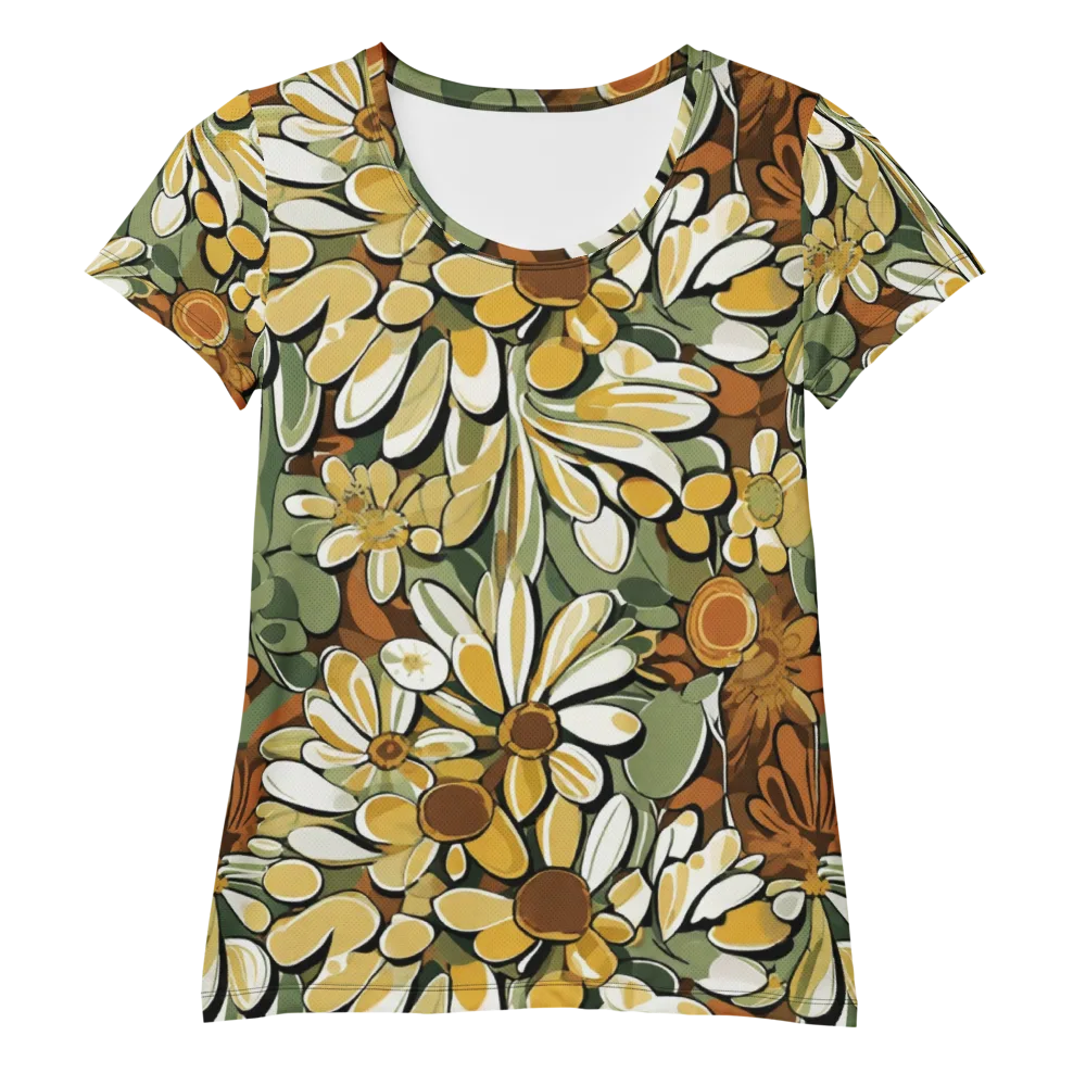 Golden Garden on Women's Athletic T-Shirt — Front
