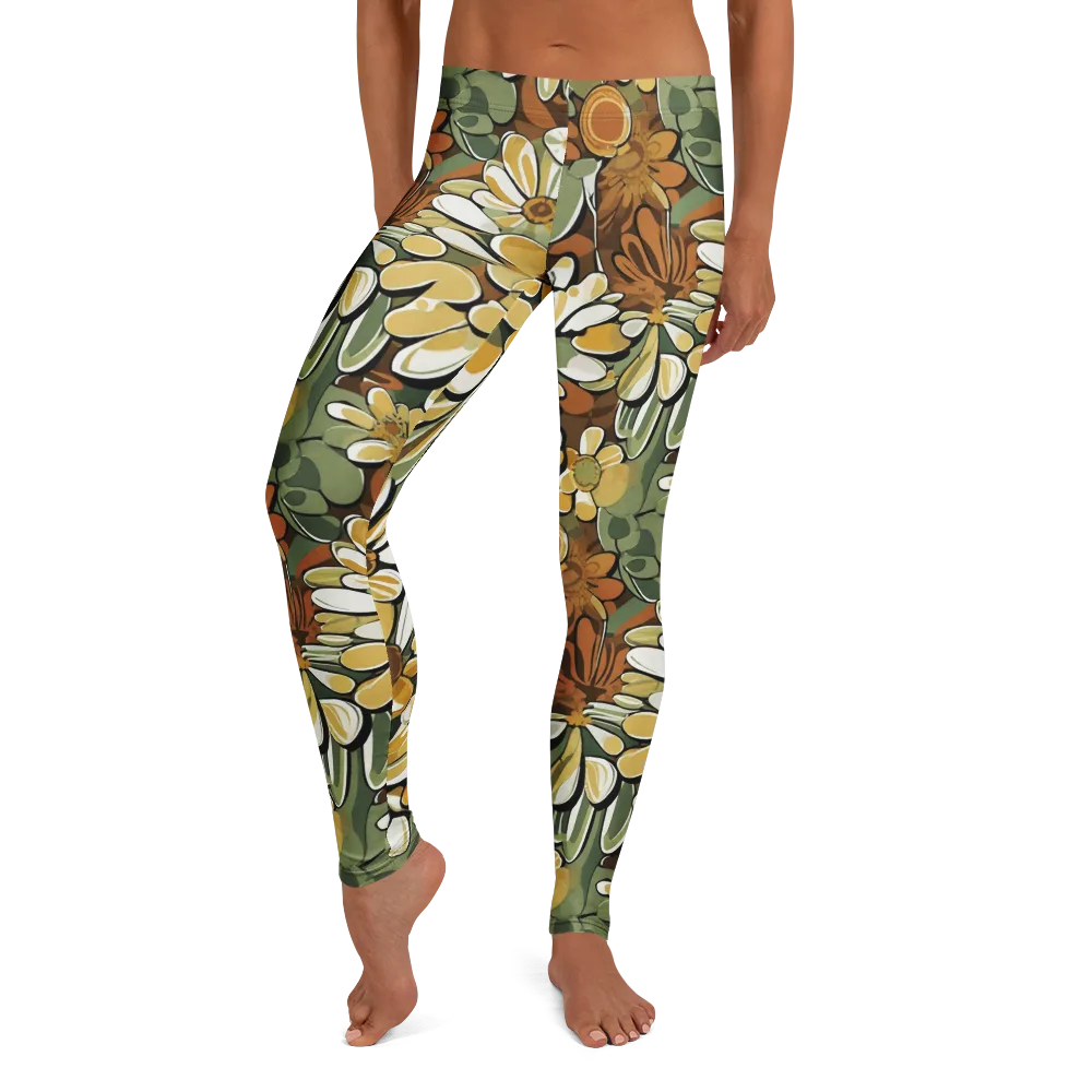 Golden Garden on Leggings — Front