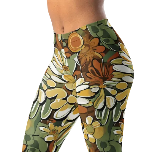 Golden Garden on a Leggings