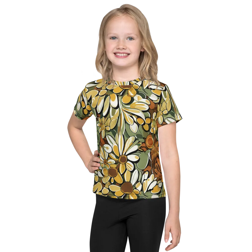 Golden Garden on Kids Crew Neck T-Shirt — Front