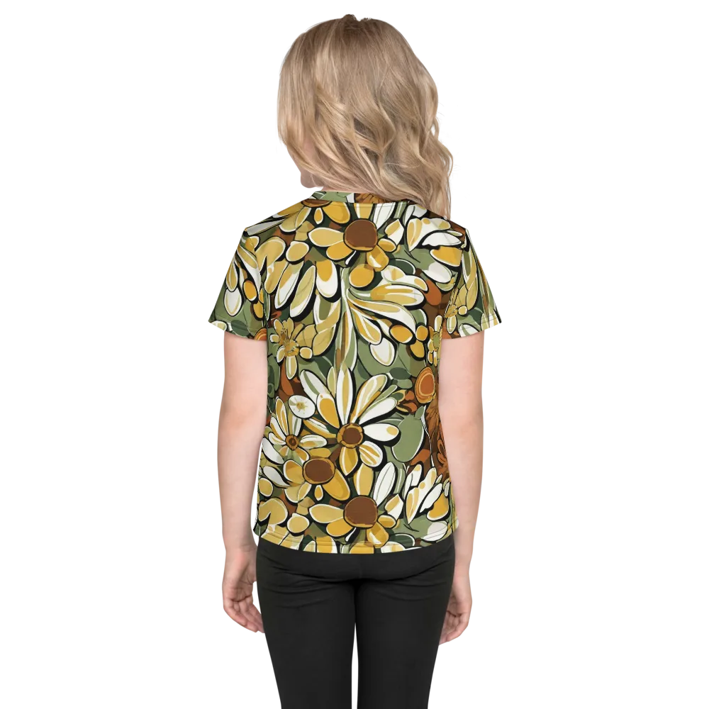 Golden Garden on Kids Crew Neck T-Shirt — Back