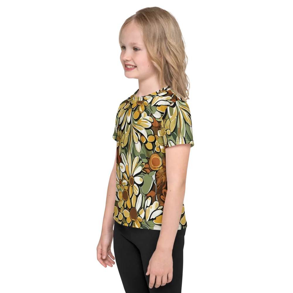 Golden Garden on Kids Crew Neck T-Shirt — Left