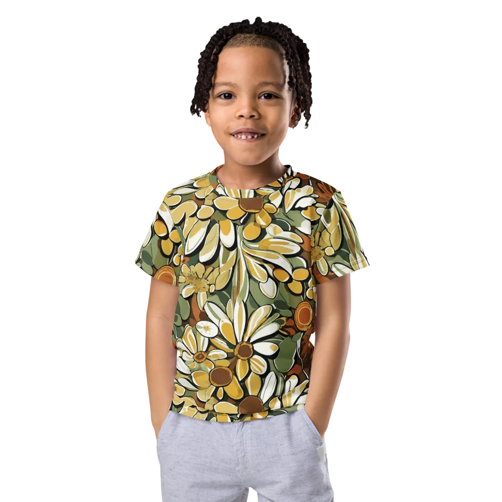 Golden Garden on Kids Crew Neck T-Shirt — Front