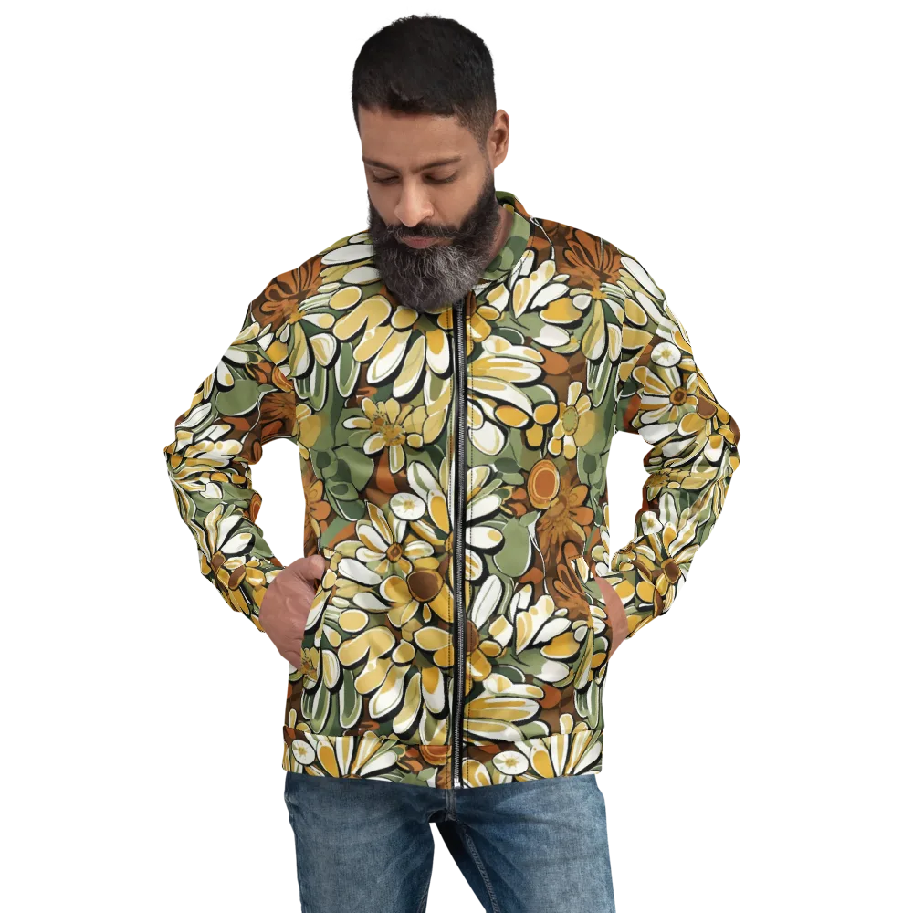 Golden Garden on Bomber Jacket — Front