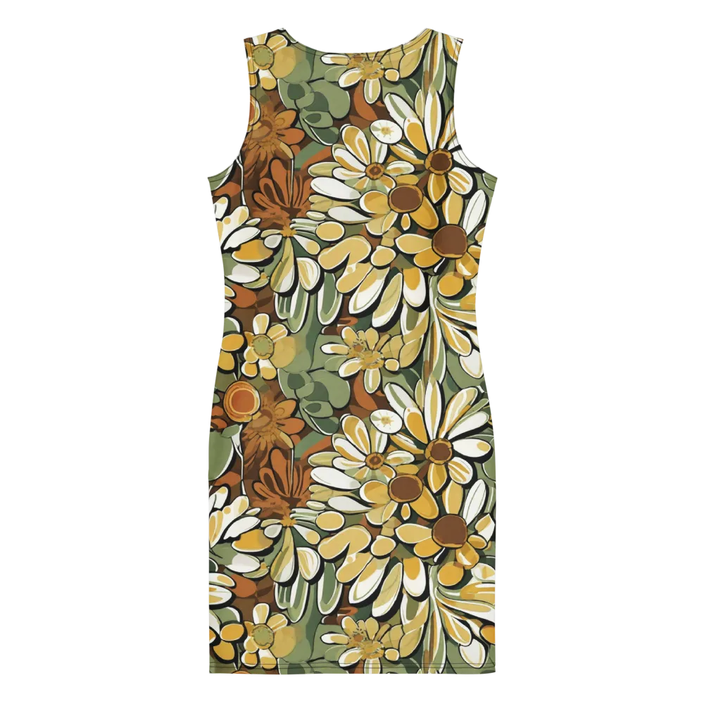 Golden Garden on Bodycon Dress — Back