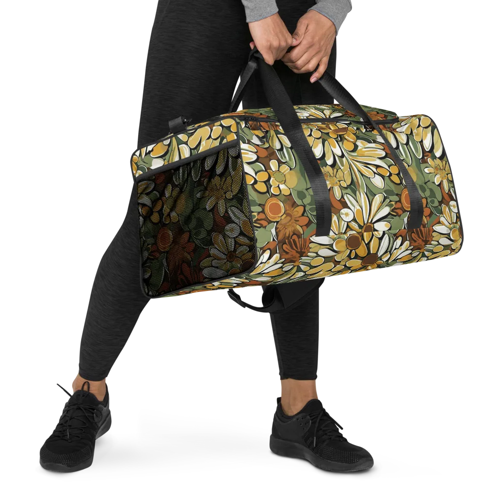 Golden Garden on Duffle Bag — Right Front