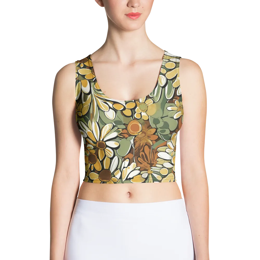 Golden Garden on Crop Top — Front
