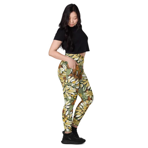 Golden Garden on a Leggings with Pockets
