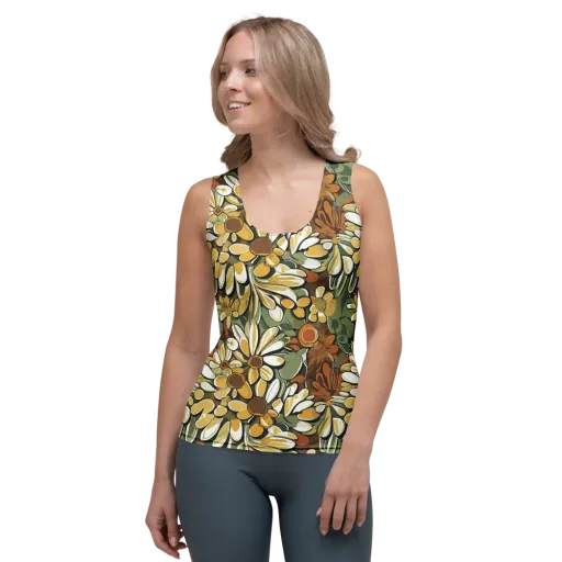 Golden Garden on a Women's Tank Top