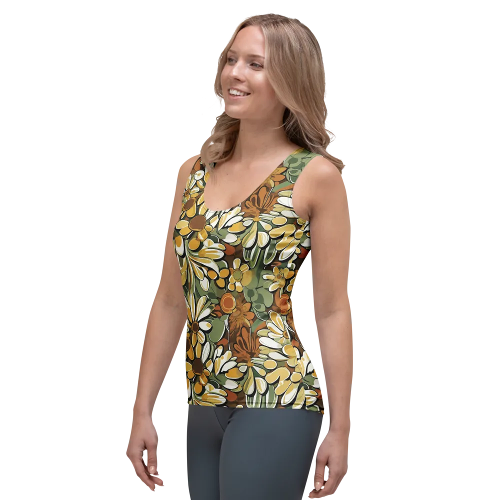 Golden Garden on Women's Tank Top — Left Front