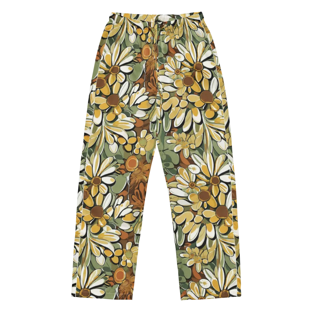 Golden Garden on Women's Pajama Pants — Front