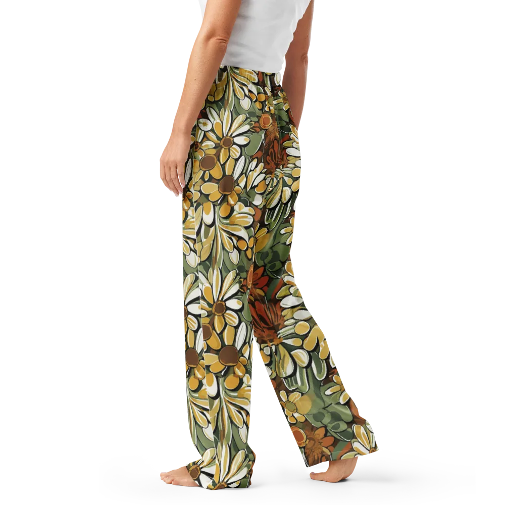 Golden Garden on Women's Pajama Pants — Left