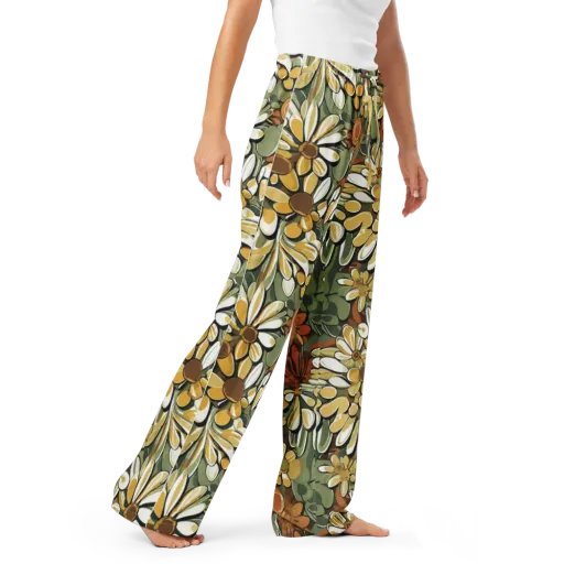 Golden Garden on a Women's Pajama Pants